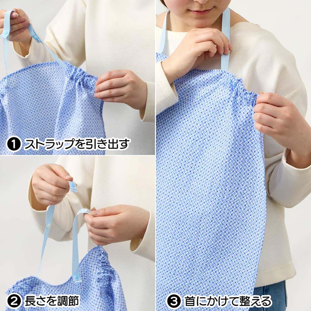 エプロンになるハンカチ （ハンカチエプロン） 布帛の騎士 花綴り